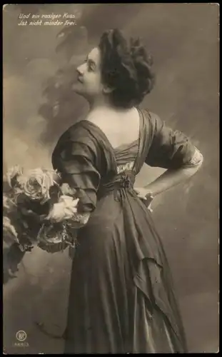 Ansichtskarte  Menschen / Soziales Leben - Frauen Liebe rosiger Kuss 1909