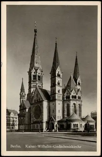 Ansichtskarte Charlottenburg-Berlin Kaiser-Wilhelm-Gedächtniskirche 1940