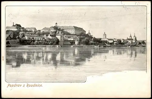 Raudnitz an der Elbe Roudnice nad Labem Litho AK - Blick auf die Stadt 1902