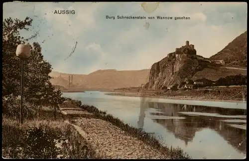 Schreckenstein (Elbe)-Aussig   Ústí nad Labem   von Wannow - Fabrik 1917