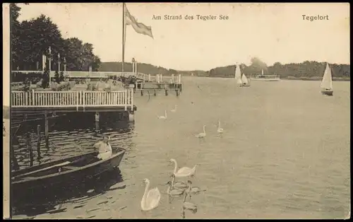 Ansichtskarte Tegelort-Berlin Am Strand des Tegeler See, Restaurant 1922