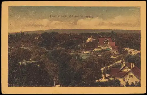 Ansichtskarte Wannsee-Berlin Landschaftsbild - Restaurant, Stadt 1926