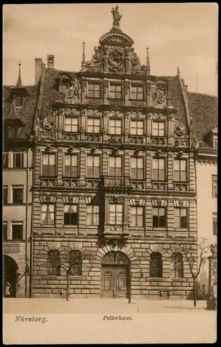 Ansichtskarte Nürnberg Pellerhaus. 1908