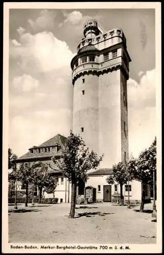 Baden-Baden Merkur Gaststätte 1956 Sonderstempel Internatioanale Rennen