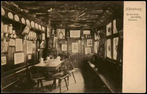 Nürnberg Bratwurstglöcklein / St. Moritz Kapelle - Inneres 1908