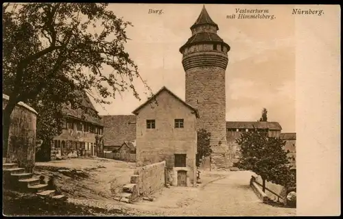 Ansichtskarte Nürnberg Nürnberger Burg, Vestnerturm 1908