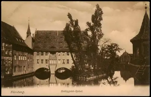 Ansichtskarte Nürnberg Heilig-Geist-Spital 1908