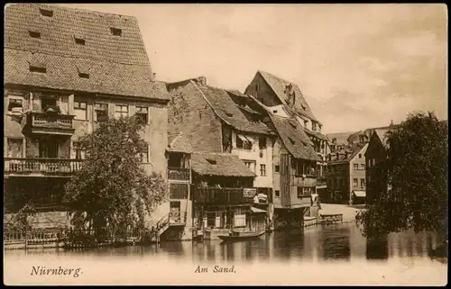 Ansichtskarte Nürnberg Am Sand 1908