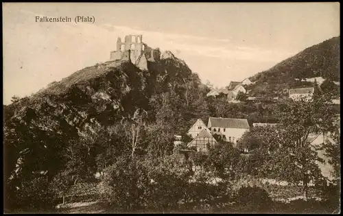 Ansichtskarte Falkenstein Burg und Stadt 1928
