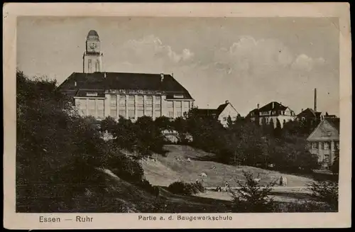 Ansichtskarte Essen (Ruhr) Partie a. d. Baugewerkschule 1922