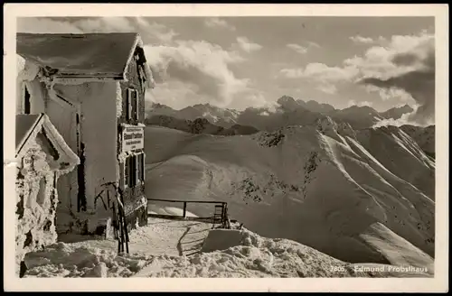 Ansichtskarte Oberstdorf (Allgäu) Edmund Probst Haus im Winter 1936