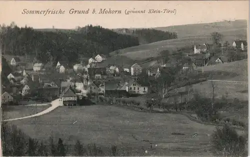 Ansichtskarte Mohorn-Wilsdruff Grund Klein-Tirol, Stadtpartie 1913