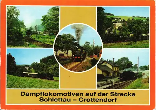 Crottendorf (Erzgebirge) Dampflokomotiven  Strecke Schlettau - Crottendorf 1984