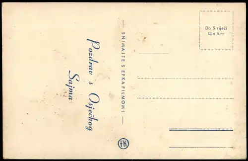 Postcard Pula Pola Pozdrav, Osječkog Sajma Straßenpartie 1930