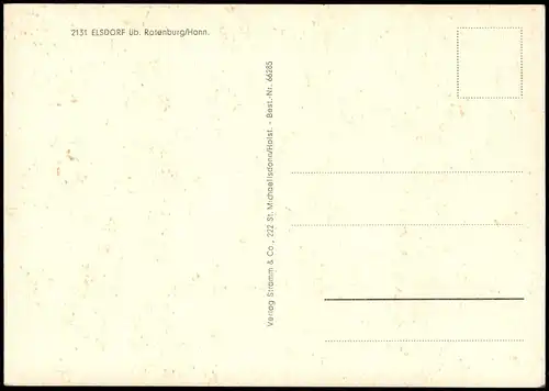 Ansichtskarte Elsdorf (Niedersachsen) Kirche, Einfamilienhaus, Saal 1968