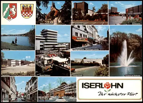 Iserlohn Mehrbildkarte  Gartenbad, Schützenhof, Eissporthalle uvm. 1992