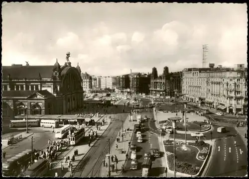 Ansichtskarte Frankfurt am Main Hauptbahnhof Bahnhof Vorplatz Verkehr 1958