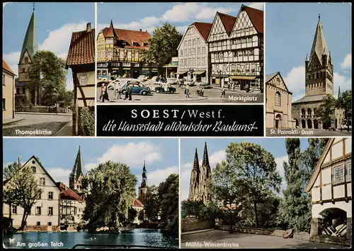 Ansichtskarte Soest Mehrbild-AK mit Kirche, Marktplatz, Dom uvm. 1965