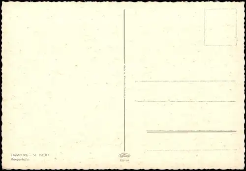 Ansichtskarte St. Pauli-Hamburg Reeperbahn 1988