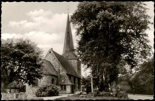 Ansichtskarte Oldendorf (Kr Stade) Partie an der Kirche 1963