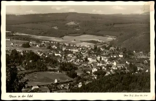 Ansichtskarte Daun Eifel Blick auf die Stadt 1956