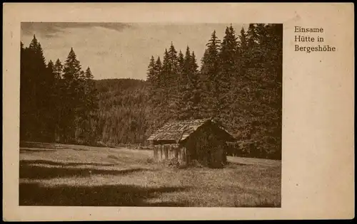 .Baden-Württemberg Gruß aus dem Schwarzwald. Einsame Hütte in Bergeshöhe 1946