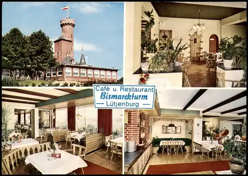 Lütjenburg Lüttenborg Café - Restaurant BISMARCKTURM 4 B Mehrbild-AK 1970