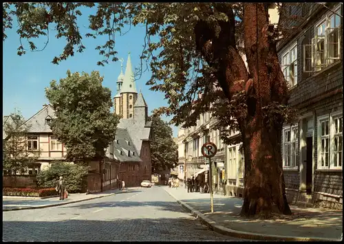 Ansichtskarte Goslar Strassen Partie an der Marktkirche 1970