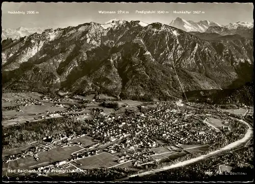 Ansichtskarte Bad Reichenhall Panorama-Ansicht Blick Alpen Berge 1960