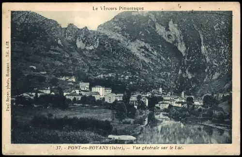 CPA Pont-en-Royans Vue générale sur Lac Panorama-Ansicht 1910