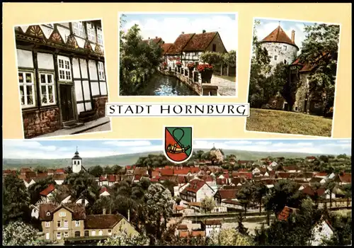 Ansichtskarte Hornburg Mehrbildkarte mit 4 Ortsansichten 1980