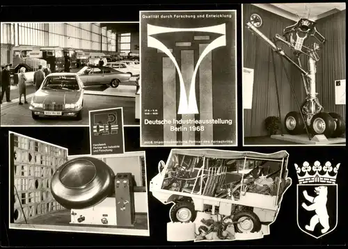 Berlin Deutsche Industrieausstellung Mehrbild-AK 1968   RS Sonderstempel