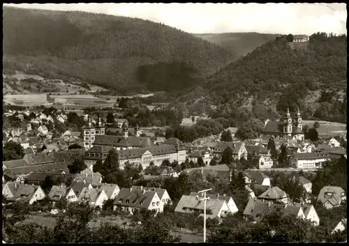 Ansichtskarte Amorbach Panorama-Ansicht; Ort im Odenwald 1970