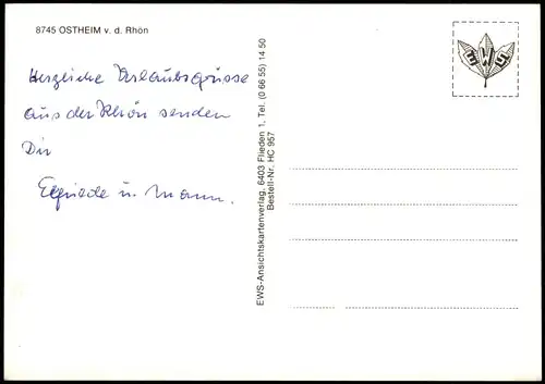Ansichtskarte Ostheim v. d. Rhön Mehrbildkarte mit 3 Ortsansichten 1970