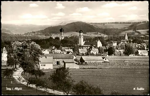 Ansichtskarte Isny Stadtpartie 1962