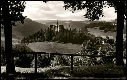 Ansichtskarte Lauenstein-Ludwigsstadt Blick auf die Burg - Frankenwald 1961