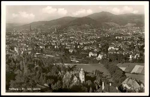 Ansichtskarte Freiburg im Breisgau Blick von Loretto 1957
