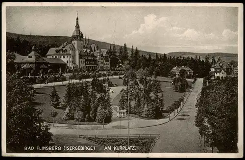 Postcard Bad Flinsberg Świeradów-Zdrój Kurplatz 1929  gel. Stempel