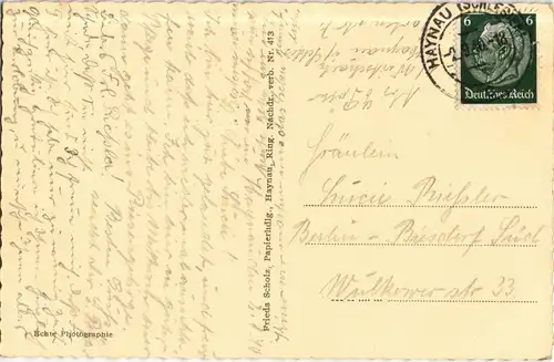 Postcard Haynau Chojnów Ring, Geschäfte 1940