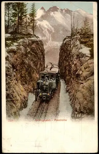 Brünigbahn Passhöhe Verkehr/KFZ - Eisenbahn/Zug/Lokomotive 1901