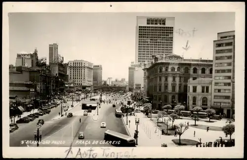 Postcard Brasília PRAÇA DO CORREIO, Fotokarte 1957