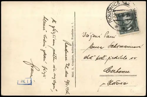 Raudnitz an der Elbe Roudnice nad Labem Brücke, Wehr und Stadt 1936