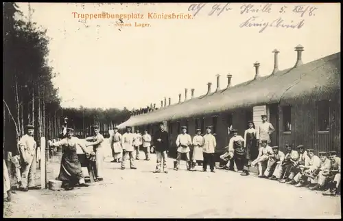 Königsbrück Kinspork Truppenübungsplatz, Neues Lager 1916  gel. Feldpost