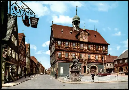 Ansichtskarte Bad Staffelstein Rathaus und Gasthof Adam 1975