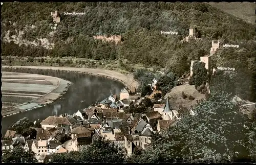 Ansichtskarte Neckarsteinach Vierburgenstadt Panorama Blick 1960