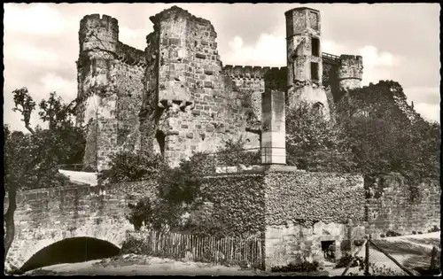 Ansichtskarte Neckargemünd Burgruine Dilsberg am Neckar 1960