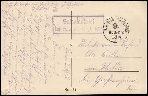 CPA Dommary-Baroncourt Bahnhof b. Verdun 1915  gel. Feldpost