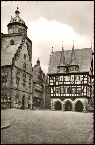 Ansichtskarte Alsfeld Partie am Marktplatz 1960