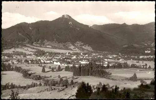 Lenggries Panorama Ansicht mit Geierstein u. Schloß Höhenburg 1968