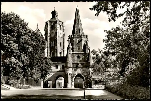 Ansichtskarte Ingolstadt Kreuztor, Blick auf die Obere Pfarrkirche 1962